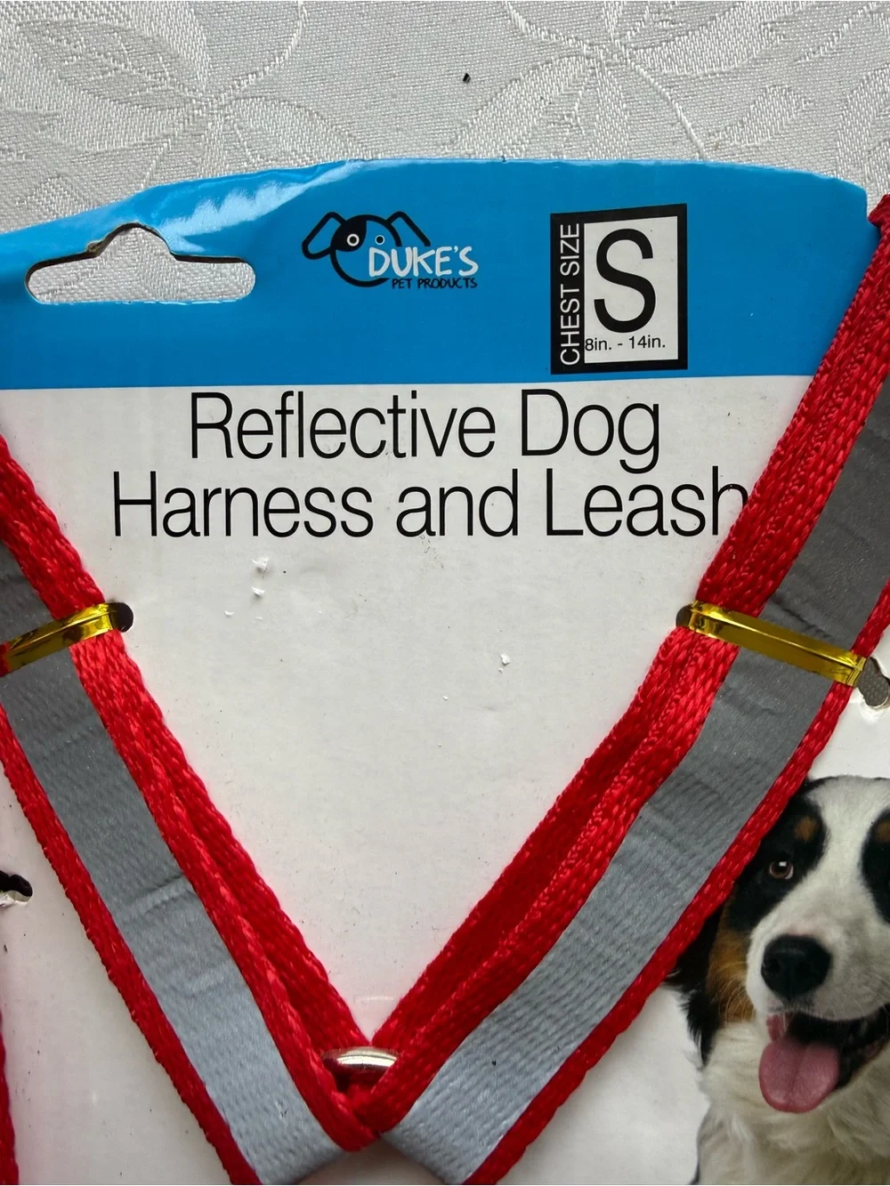 Dukes Reflective Red Dog Harness and Leash Set - Small 5Ft Leash Brand New